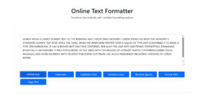 online text formatting